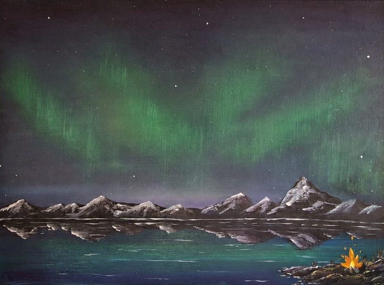 Between Light and Fire – original painting by Katharina Schmidt