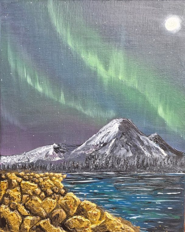 Golden Stillness – original painting by Katharina Schmidt